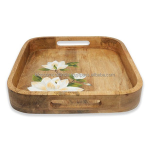 Bandeja de Madera de Lujo, la Mejor Calidad, Superventas, Duradera, Ecológica, para Servir, Decorativa, para Uso en el Hogar y la Cocina, con Diseño Elegante - Product Image 2