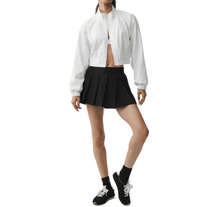 Veste courte personnalisée pour femme, style Clubhouse, légère, zippée, athleisure, pour le sport, fabrication OEM sous marque privée - Product Image 1