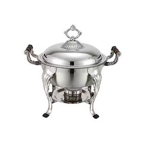 Casserole isotherme double paroi en acier inoxydable de qualité supérieure avec finition miroir alvéolée – Chauffe-plat haut de gamme - Product Image 1
