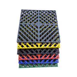 Dalles de sol emboîtables en PVC pour atelier de lavage de voitures/garage / Revêtement de sol vinyle plastique pour lavage OEM/ODM - Product Image 1
