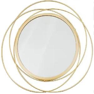 Espejo de pared redondo bohemio ecológico de alta calidad para decoración del hogar, espejos de pared de diseño moderno, decoración del hogar - Product Image 1