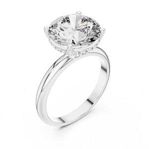 Anillos de diamantes cultivados en laboratorio, redondos y brillantes, de primera calidad. Joyería atemporal y sostenible para compromisos éticos y un estilo nupcial clásico. - Product Image 6