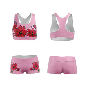 Conjunto de Yoga de 2 Piezas para Mujer, Tallas Grandes, con Logotipo Personalizado, Cintura Elástica, Shorts de Cintura Media, Transpirable, con Sujetador Deportivo de Alta Sujeción sin Mangas - Product Image 4