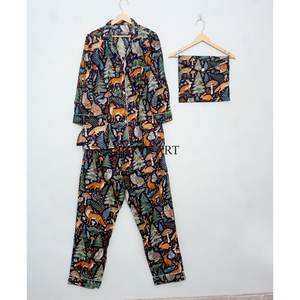 Conjunto de Pijama de Algodón para Mujer, Ropa de Dormir Suave y Transpirable para el Hogar, Hotel y Resort - Product Image 5