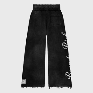 Conjunto de camiseta corta y pantalones negros desgastados. Conjunto de Ropa Urbana con Lavado Ácido Chándal de mezclilla descolorido. Fabricante de Marca Privada OEM - Product Image 4