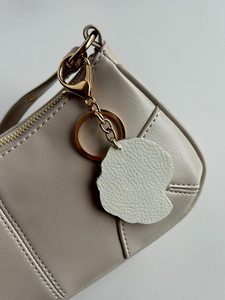 Handmade Beaded Shell <b>Bag</b> <b>Charm</b>, Coastal Keychain Purse Accessory - Product Image 2