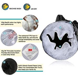 Warm Winter Ski Gloves Waterproof Snow Gloves with Thermal Lining Anti-Slip Palm and Touchscreen for Snowboarding Skii Gloves - Product Image 2