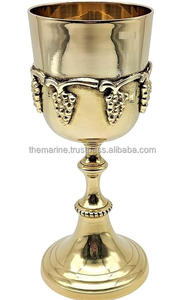 Copa de Vino Premium de Latón Macizo, Copa Hecha a Mano, Decoración Medieval, Cáliz Gótico, Paquete de 1 - Product Image 2