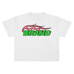 เสื้อยืดสตรีทแวร์แฟชั่นฤดูร้อน ผ้าฝ้ายแท้ 100% ระบายอากาศดี ทรงโอเวอร์ไซส์ สำหรับผู้ชาย รับทำโลโก้แบรนด์ ขายส่ง สไตล์ Y2K ฮิปฮอป - Product Image 6