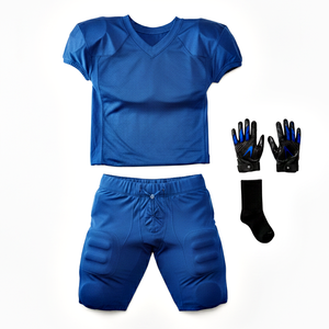 Uniforme de Fútbol Americano Informal, Conjunto de Ropa Deportiva Transpirable, Camiseta de Fútbol de Manga Corta con Pantalones Cortos en Color Personalizado - Product Image 1