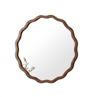 Indischer Lieferant Moderner Unregelmäßiger Holz-Wandspiegel Gerahmtes Dekoratives Design für Innenbereich