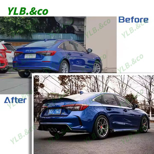 Ylb cho Honda 11 Civic FE 2024 loại <span class=keywords><strong>r</strong></span> phía trước Bumper lưới tản nhiệt bên váy ban ngày ánh sáng Đuôi Ống Bộ dụng cụ cơ thể - Product Image 5