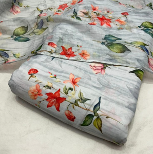 Conjunto de tela étnica para uso diario con dupatta estampada y tela de mezcla de lino para ropa de moda femenina - Product Image 1