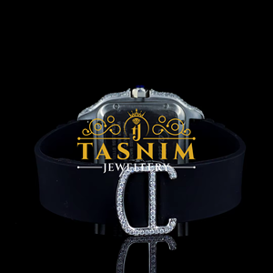 Reloj de Hombre de Diamantes Moissanite VVS de Primera Calidad, Cuadrado, de Acero Inoxidable, con Esfera Romana, Movimiento de Cuarzo, Deportivo, de Moda, Regalo de Cumpleaños - Product Image 3