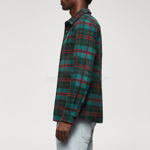 Camisa de Franela para Hombre de Primera Calidad, Ecológica, Transpirable, de Secado Rápido, Tejido de Hilo Teñido Suave, Diseño Clásico a Cuadros, Cierre de Botones - Product Image 4