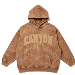 Sweat à capuche oversize pour homme en molleton de coton épais, délavé à l'acide, effet vintage, robuste, chaud pour l'hiver, style streetwear décontracté - Product Image 2