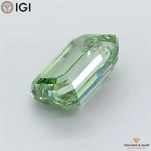 Diamante CVD Cultivado en Laboratorio de 3.00 Quilates, Color Verde Intenso, Claridad VS2, Corte Esmeralda, con Certificado IGI para Anillo de Compromiso o Regalo - Product Image 6