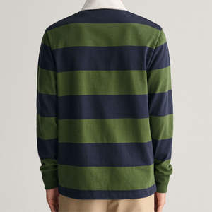 Camisetas de Rugby Personalizadas con Logotipo de Equipo para Hombre, Camiseta de Rugby de Manga Larga Hecha a Medida OEM, Material de Algodón con Rayas, Venta al Por Mayor Personalizada - Product Image 3