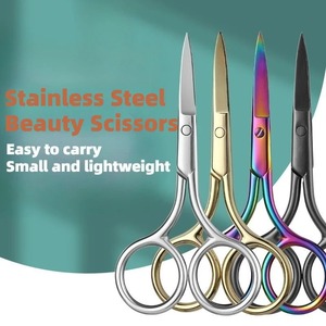 Tijeras de Maquillaje Estilo Europeo de 9 cm, Compactas, de Acero Inoxidable, Pequeñas, Profesionales, para Cejas, Nariz, Corte de Pelo, Manicura y Uñas - Product Image 3