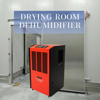 Déshumidificateur industriel 156L R-410A, construction métallique, réglages 45/50/55°C pour le contrôle de l'humidité des entrepôts en climats chauds