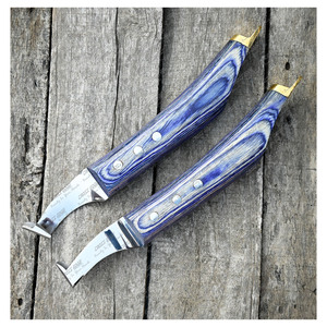 Nouveau cheval maréchal-ferrant outil Instrument vétérinaire sabot coupe couteau lames tranchantes boucle sabot couteau Double-bord lame maréchal couteau - Product Image 1