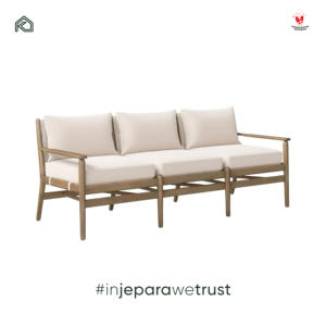 Premium Minimalist <b>Outdoor</b> Garden <b>Sofa</b> Solid Teak Frame Rope Backrest 3 Seater Eco-Friendly Waterproof Patio Resort Villa Hotel - Product Image 3