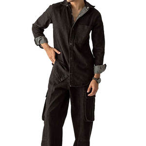 เสื้อเชิ้ตเดนิมผู้ชาย สไตล์สตรีทแวร์สุดฮิตประจำฤดูใบไม้ผลิ รุ่นใหม่ล่าสุด ลุคยับๆ ซักฟอกแบบพิเศษ ราคาโรงงาน - Product Image 4