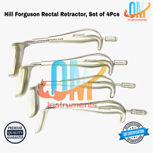 Ensemble de 4 instruments chirurgicaux de qualité supérieure Hill Ferguson Rectal Retractor à fibre optique |   Instruments OldMed - Product Image 3