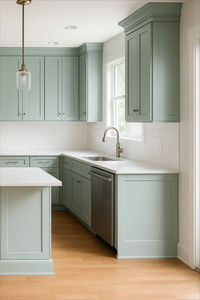 ตู้ครัวดีไซน์ทันสมัยแบบเชคเกอร์ ทำจากไม้เนื้อแข็งอเมริกัน ยี่ห้อซันยาง พร้อมฟังก์ชั่นหลากหลาย - Product Image 6