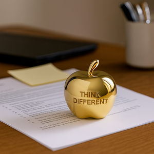Regalo de Aniversario, Cubo 3D con Letra Grabada Personalizada, Pisapapeles de Metal Fundido Chapado en Oro, Impresión de Serigrafía para Decoración - Product Image 4