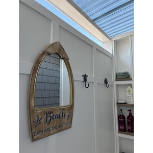 Handcrafted <b>Pine</b> Wood Coastal White <b>Mirror</b> Frame - 16x24 inch Wholesale - Product Image 6