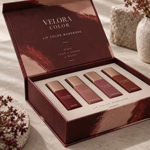 กล่องบรรจุภัณฑ์แบบแม่เหล็กสำหรับลิปสติก VELORA รุ่น Custom รูปทรงหนังสือ - Product Image 4