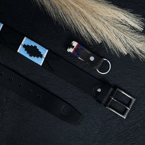 Custom Design <b>Belt</b> with Top Grain Leather and Microfiber Embroidery Nylon Stirrups for Horse Riding Supplies Equestrian & Polo - Product Image 3