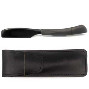 Rasoir de Barbier en Acier Inoxydable à Lame Unique Super Affûtée pour Hommes, Nouvelle Arrivée en Gros avec Étui en Cuir - Product Image 1