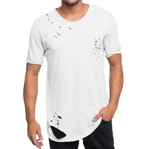 Camisetas Modernas Holgadas con Efecto Desgastado para Hombre, 100% Algodón, Ligeras, con Impresión de Logotipo Personalizado, Ropa Urbana, Servicio OEM - Product Image 6