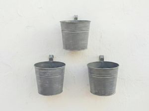 Seau à plantes en métal galvanisé, décoration rustique pour la maison, pot de fleurs, intérieur/extérieur, jardin, ferme, conteneur décoratif, accent décoratif - Product Image 6