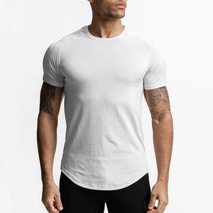 Camisetas Deportivas Personalizadas para Hombre, de Secado Rápido, Ajustadas, de Manga Corta, para Gimnasio, Entrenamiento, Running, Deporte, con Dobladillo Curvo - Product Image 1