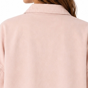 Women Oversized Denim Shirt Premium Soft Stylish Comfortable Durable Relaxed Oversized Fashion Fit Wear For Women Denim Shirt - Product Image 5