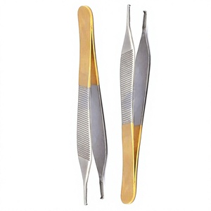 ชุดเครื่องมือผ่าตัดคุณภาพสูงสุด คีมจับเนื้อเยื่อแบบแมนนวล Adson Kocher Half Gold สำหรับใช้ในโรงพยาบาล REEAX ENTERPRISES CE - Product Image 1