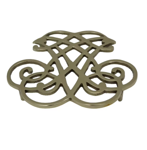 Most Demanded Luxurious Round Stainless Steel <b>Trivet</b> 300mm Classic Design Heat Resistant Table Mat - Product Image 5