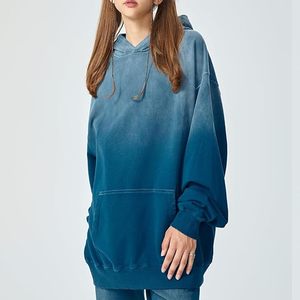 Sweat-shirt à capuche oversize international de qualité supérieure, délavé à l'acide, unisexe, en coton épais vintage, style streetwear - Product Image 2