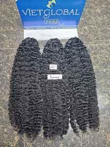 Prix de gros pour les cheveux bouclés birmans noirs naturels à double tirage et à double trame trame simple brute - Product Image 6