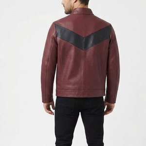 Refined Men Genuine Leather <b>Jacket</b> <b>Smart</b> Casual Outerwear With Full Zip Front Collar Smooth Texture And Comfortable Lining - Product Image 4