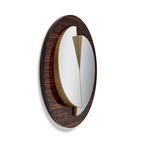 Newest Modern <b>Round</b> <b>Wall</b> <b>Mirror</b> With Wood Frame And Two-Side Glass Design Decorative - Product Image 3