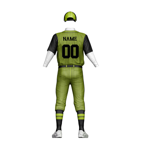 Uniforme de Béisbol a Rayas Verdes para Hombre, Manga Corta, Cierre de Botones, Poliéster Transpirable, Corte Regular, Ropa para Todas las Temporadas - Product Image 2