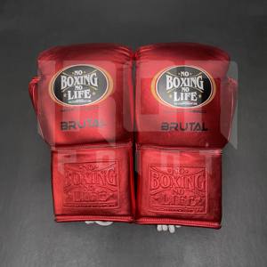 ถุงมือชกมวยหนังวัวแท้คุณภาพสูงแบบผูกเชือก ยี่ห้อ No Boxing No Life  บุหนา 4 ชั้น ระบายอากาศได้ดี ซึมซับความชื้น - Product Image 3