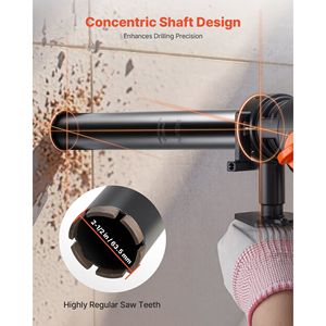 Punta da trapano di alta precisione da 2-1/2 pollici per muratura e cemento, profondità di foratura 14 pollici, filettatura interna 1-1/4 In-7, saldatura a umido - Product Image 6