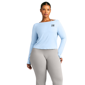 T-shirt décontracté pour femme à col bateau et manches longues, coupe ample, doux et tendance, pour le quotidien, vente en gros, fabricant - Product Image 1