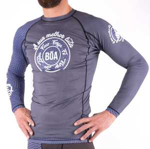 เสื้อรัดกล้ามเนื้อแขนยาวสำหรับผู้ชาย ยี่ห้อ Custom Jiu Jitsu BJJ สำหรับกีฬา No Gi Grappling MMA แบบซับลิเมชั่น - Product Image 4