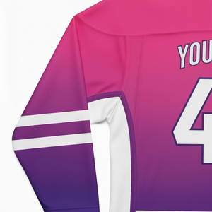 Professionelles Eishockey-Trikot Rot-Schwarz Maßgeschneiderte Teamkleidung Sublimation 100% Polyester Mesh Atmungsaktiv V-Ausschnitt Langarm Unisex - Product Image 5